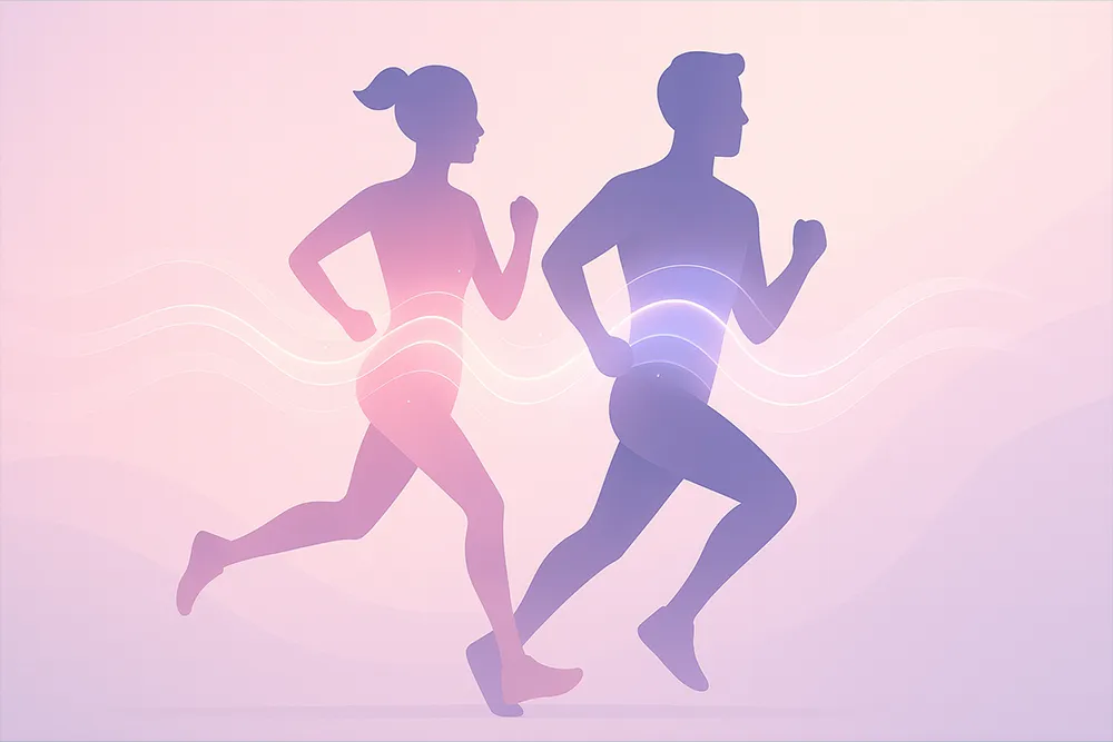 Ilustración abstracta representando recuperación deportiva